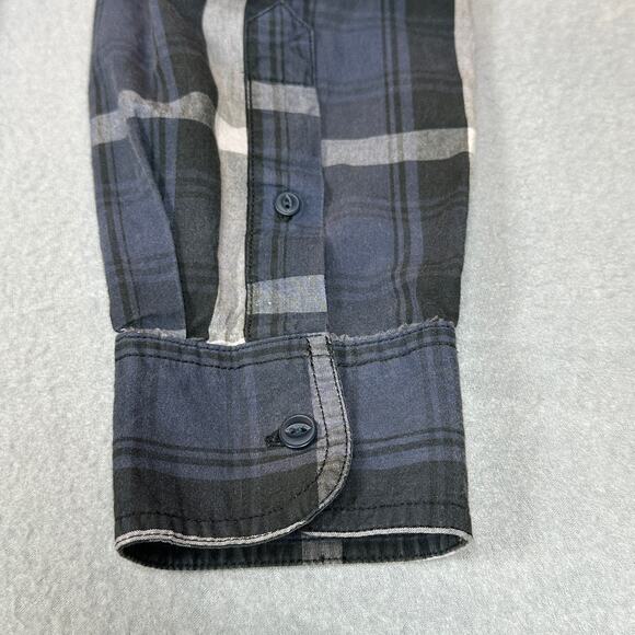 Lee Shirt Mens Large Blue White Plaid Button Down Everyday Classic Timeless Top - Picture 7 of 9